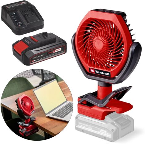 Einhell Cordless Desk Fan 18V 3 Speeds Adjustable 110mm GC-CF 18/110 Li 1x2.5ah