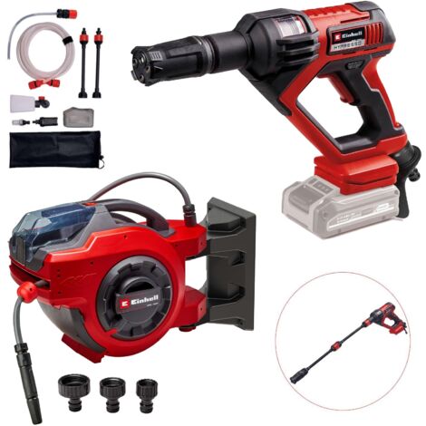 Einhell Cordless Pressure Washer 18V 4 In 1 HYPRESSO + 30m 18v Retractable Hose