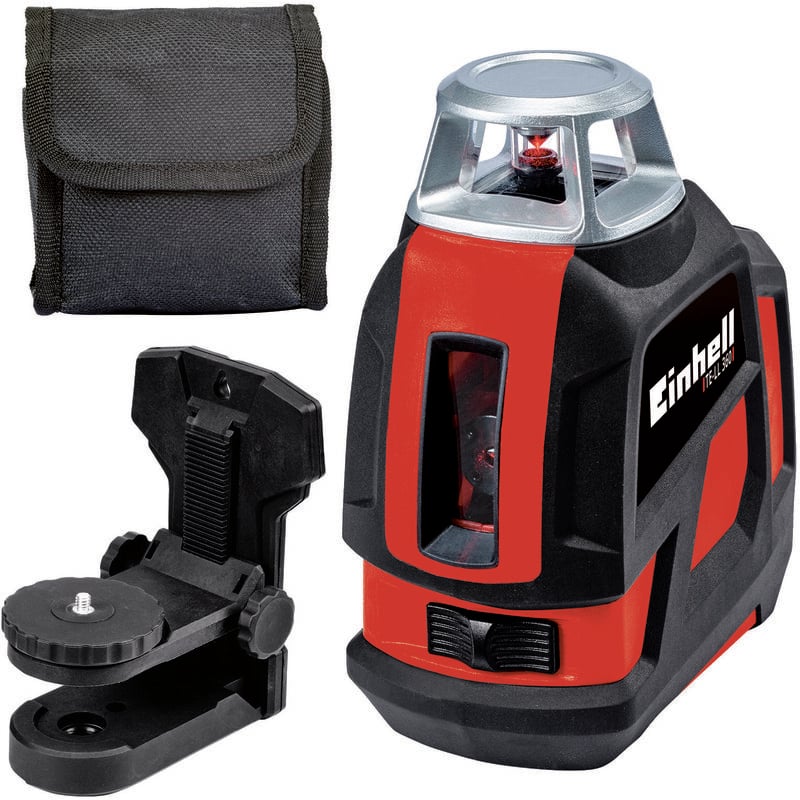 Laser Level - 360 Degrees Coverage - Laser Cross Projection With Self-Leveling - 1/4 Mount For Tripod Use - te-ll 360 - Einhell