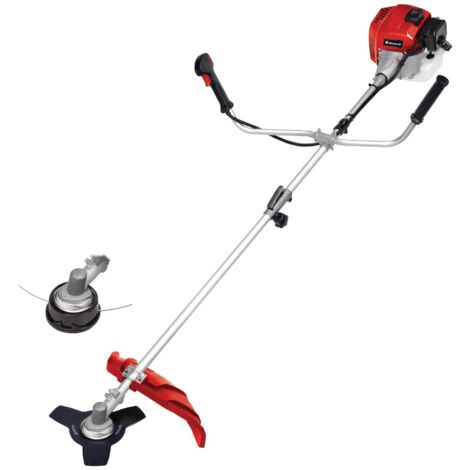 Einhell Débroussailleuse thermique GH-BC 43 AS (1,25 kW, Moteur 2 Temps, Lame à 3 Dents, Bobine double Fil à Avance automatique)
