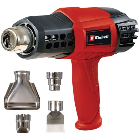 Einhell Décapeur Thermique TE-HA 2000 E (2000 W, Interrupteur à 3 positions pour débit d'air) Livré avec buse de réduction, buse large, buse à réflecteur, buse à jet plat