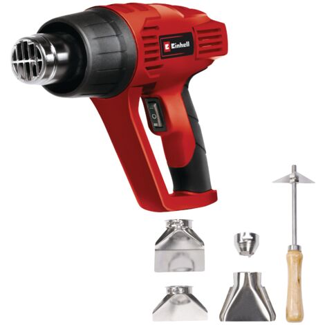 Einhell Décapeur thermique TH-HA 2000/1 (2000 W, Position stable assurée) Livré avec grattoir à peinture, buse large, buse à réflecteur, buse à jet plat, buse de réduction