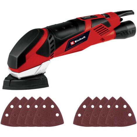 EINHELL Deltaschleifer TE-DS 20E avec 10 feuilles de ponçage
