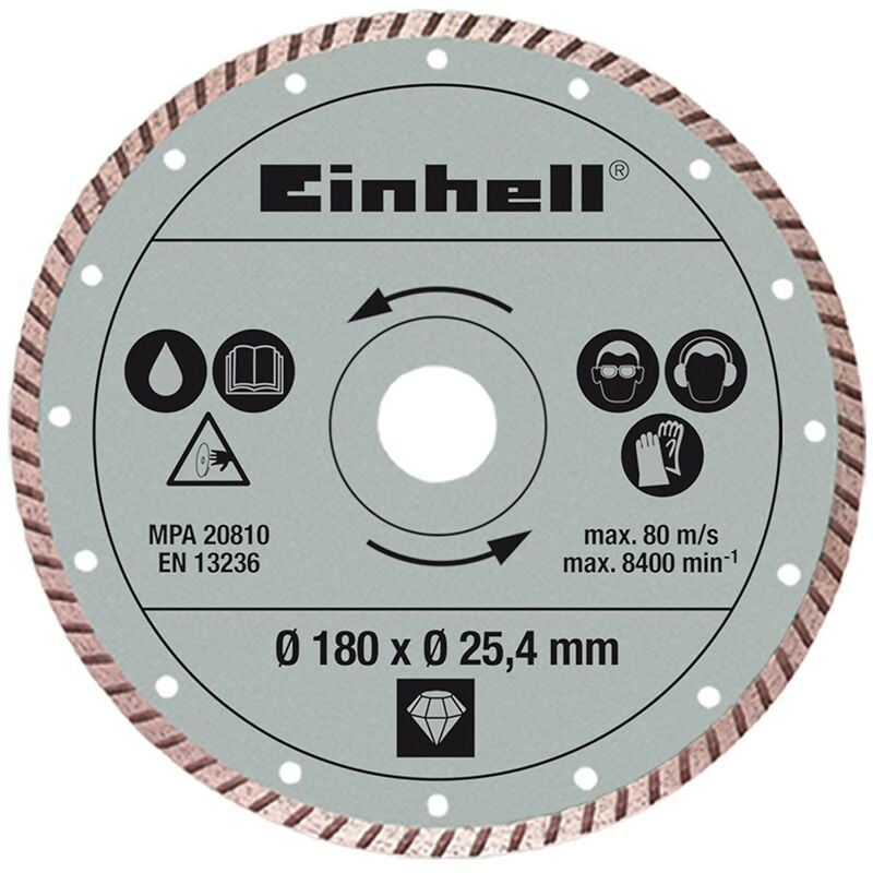 Image of Einhell Disco Diamantato Turbo per tagliapietre 250 x 25,4 x 2,2 mm