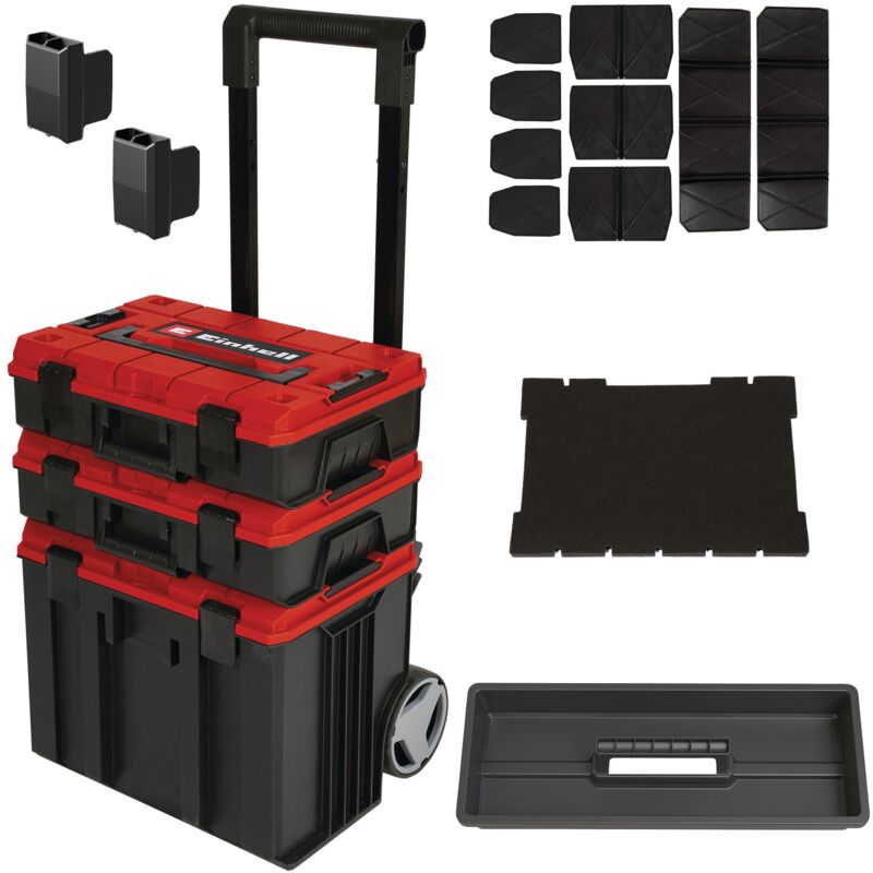 Einhell - Tour de coffrets de rangement E-Case Tower (120 kg max, pour le rangement modulable d'équipements sensibles)