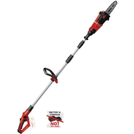 Einhell Elagueuse sur perche sans fil GE-LC 18 Li T-Solo Power X-Change (18 V, longueur de guide 20 cm, manche télescopique, guide et chaîne Oregon) Livré sans batterie ni chargeur