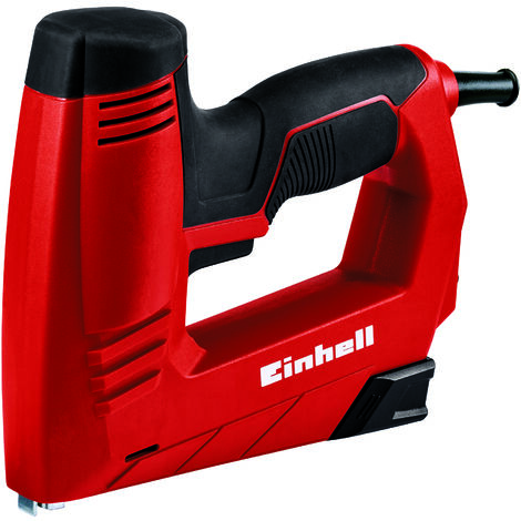 Einhell Elektrotacker TC-EN 20 E (für Klammern Typ 53, Nägel Typ 47, elektronische Schlagkraftvorwahl, Sicherheitsnase, inkl. 1000 Klammern/500 Nägel)