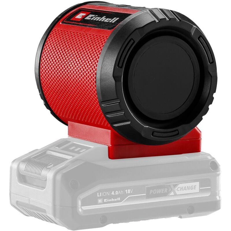 Einhell Enceinte de chantier sans fil TC-SR 18 Li BT-Solo Power X-Change (18V, 85 dB max., Bluetooth, prises AUX/USB, panneau de commande intuitif)