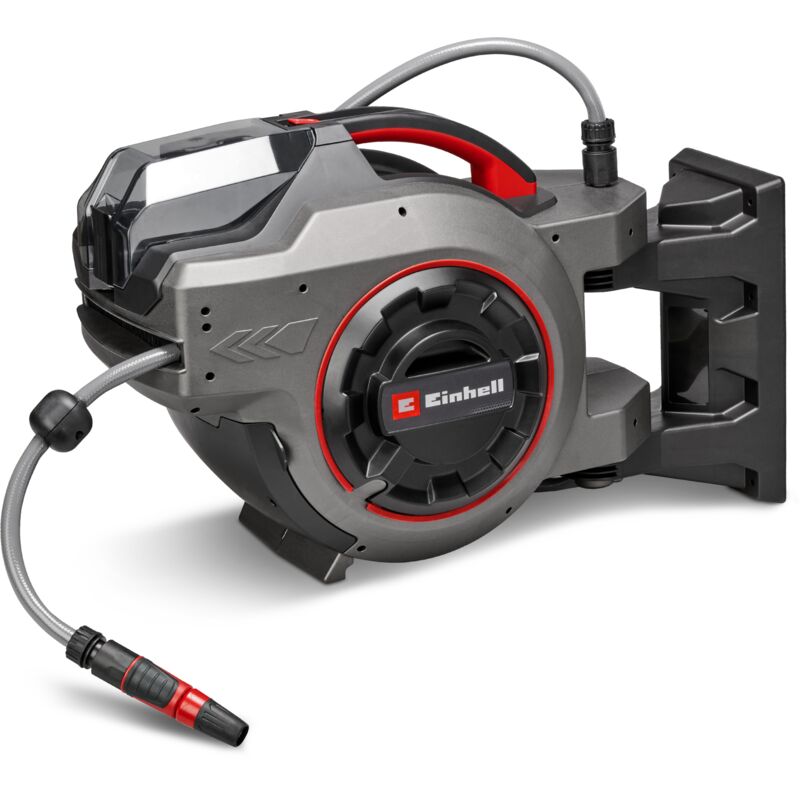 Dévidoir de tuyau GE HR 1830 1 Li Solo 18V tuyau 30m enroulement auto pivotant 180° sans batterie