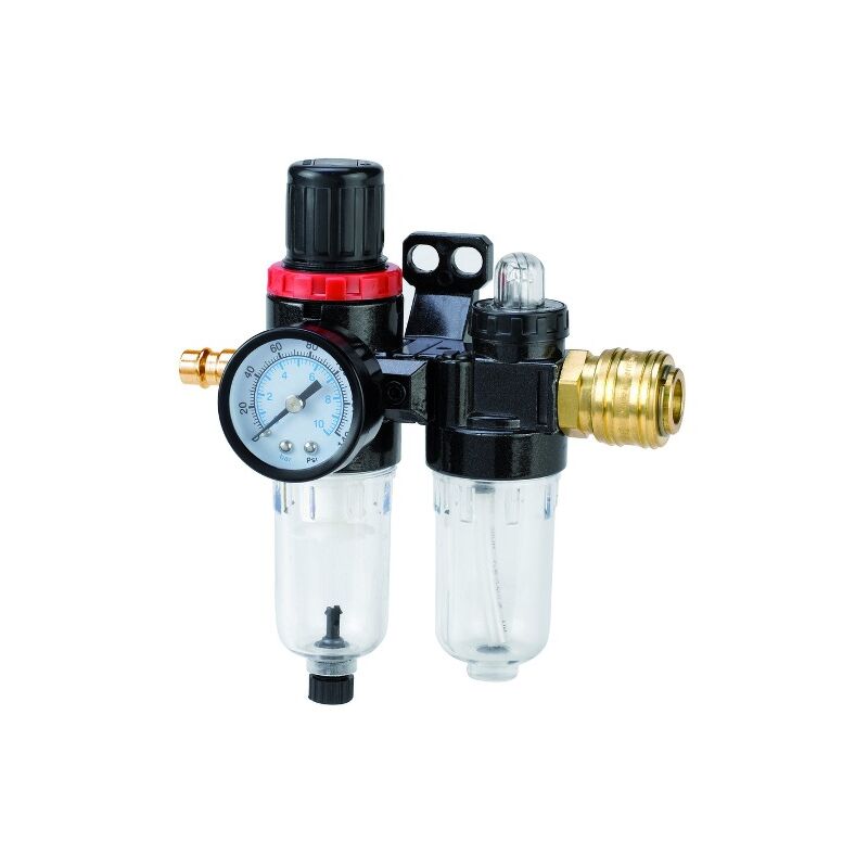 Image of Filtro riduttore di pressione con manometro aria compressa compressore lubrifica