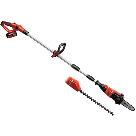 Einhell 18v PXC Cordless Long Reach Pole Saw Pruner + Hedge Trimmer +3ah Battery