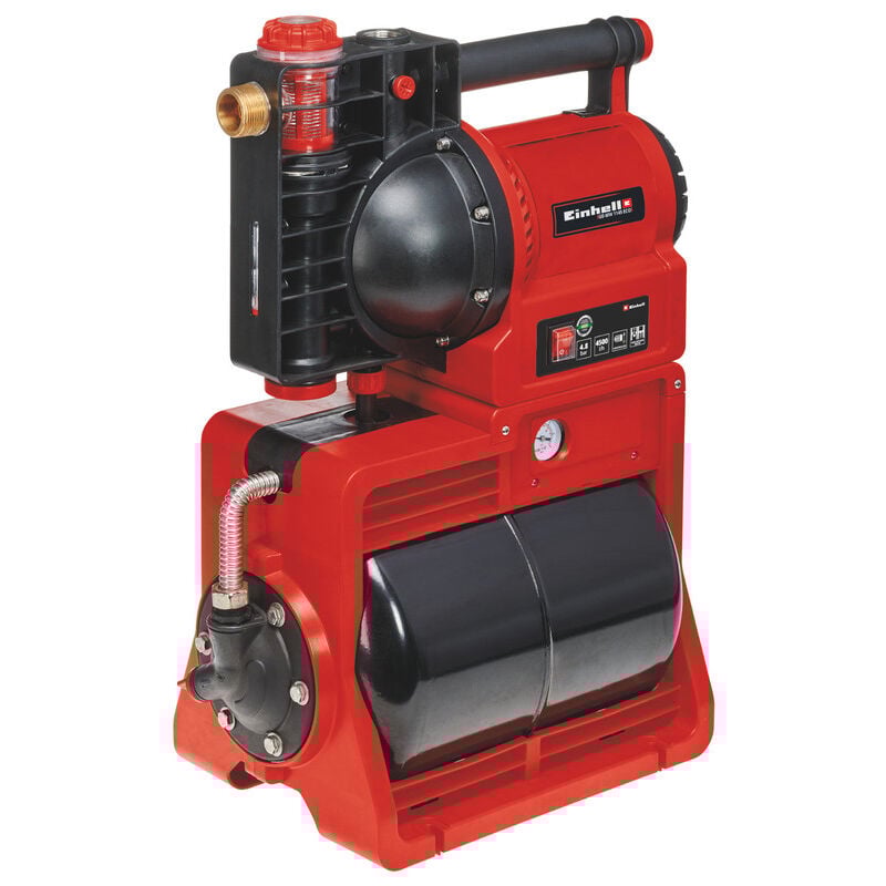 Einhell Groupe de surpression GE-WW 1145 ECO (1.1 kW, réservoir 20 litres, indicateur d’encrassement/aspiration, disjoncteur thermique, pré-filtre