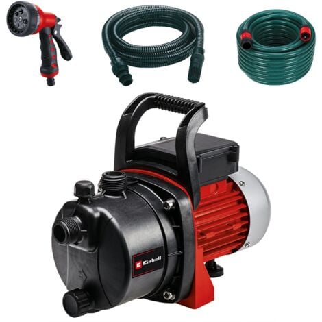 Einhell Kit Pompe d'arrosage GC-GP 6538 Set/I (650 W, Hauteur de refoulement 36 m, Câble dalimentation 1,4 m) Livré avec tuyau daspiration de 4 m, tuyau darrosage de 20 m + pistolet pulvérisateur