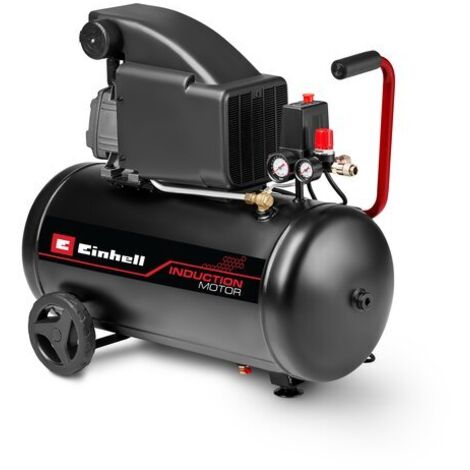 Einhell Kompressor TC-AC 270/50/10 (1800 W, max. 10 bar, 50-Liter-Tank, ölgeschmiert, Manometer für Arbeitsdruck und Kesseldruck, 270 l/min Ansaugleistung, Druckminderer)