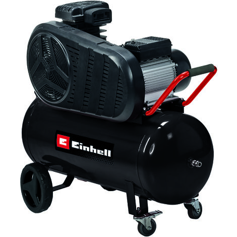 Einhell Kompressor TE-AC 430/50/10 (3000 W, max. 10 bar, 50 L Tank, 430 l/min Ansaugleistung, Motordrehzahl 2850 min-1, Druckminderer, Manometer, Schnellkupplung)