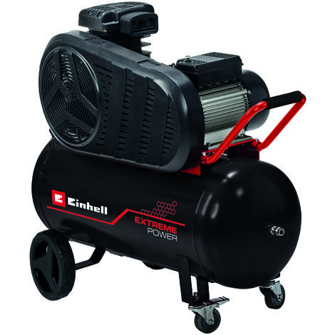 Einhell Kompressor TE-AC 430/90/10 (3000 W., max. 10 bar, 90 l-Tank, 430 l/min Ansaugleistung, Motordrehzahl 2850 min-1, Druckminderer, ölfrei)