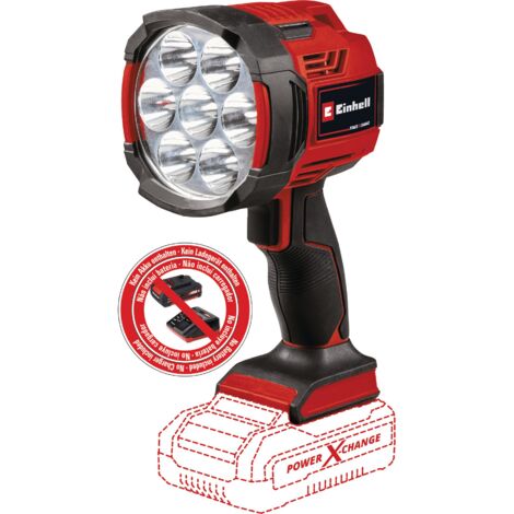 Einhell Lampe sans fil TE-CL 18/2500 LiAC-Solo Power X-Change (18V, Flux lumineux de 2500 lumens produit par 7 LED, température couleur de 6500 K, filetage pour trépied) Livré sans Batterie ni Chargeu