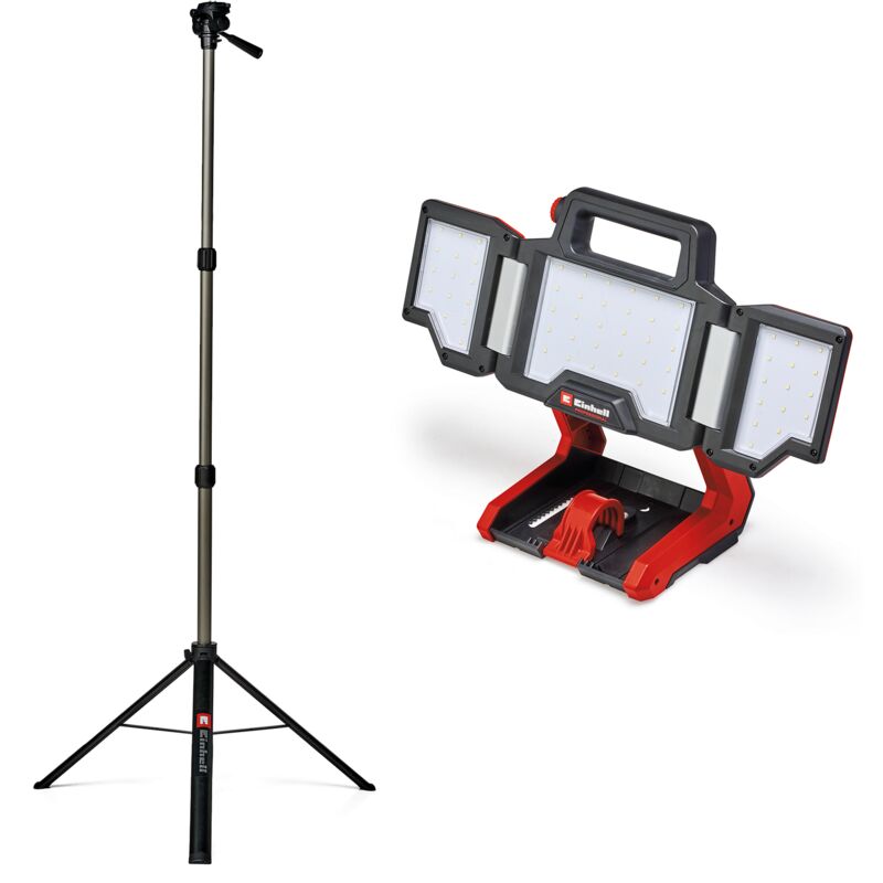 Einhell Lampe sans fil TP-CL 18/3000 Li Set-Solo Power X-Change (18 V, 3 000 lm, tête lumineuse orientable, panneaux lumineux rabattables, 60 LED,