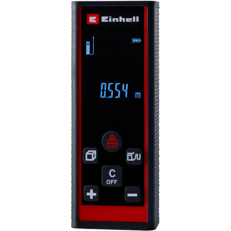 Einhell Laser Entfernungsmesser TC-LD 60 R (60 m max. Messbereich, Messmodi Distanz, Fläche, Volumen, Pythagoras, Abstecken, Dauermessung, LCD-Display, ohne Batterien)