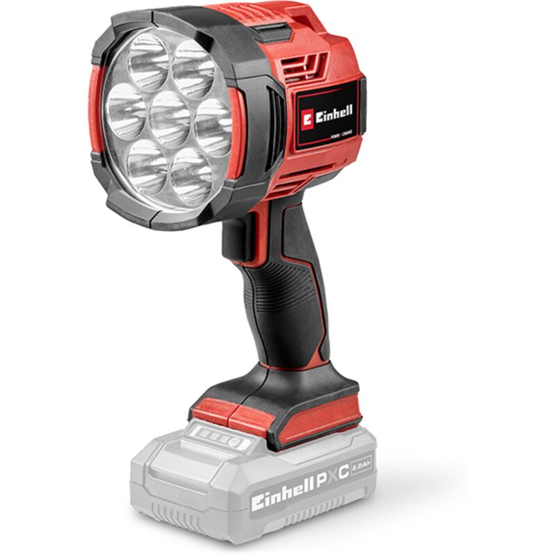 Einhell Lampe torche sans fil TE-CL 18/2500 Li-Solo PXC (18 V, 2500 lm, 6500 K, portée de 640 m, 7 LED) Livré sans Batterie ni Chargeur