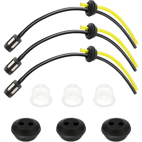 Einhell Lot de 9 tuyaux à essence universels pour tondeuse à gazon, kit de filtre à essence, joint de tuyau de carburant, kit d'accessoires pour débroussailleuse, taille-haie, pièces de rechange