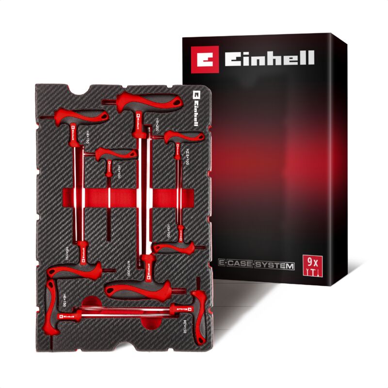 Einhell Mix&Match Insert Plomberie 8 pcs (Coupe-tube, Clé lavabo, Pinces, Poinçon, Clé armoire, Ruban isolant, Système E-Case) - vue 2