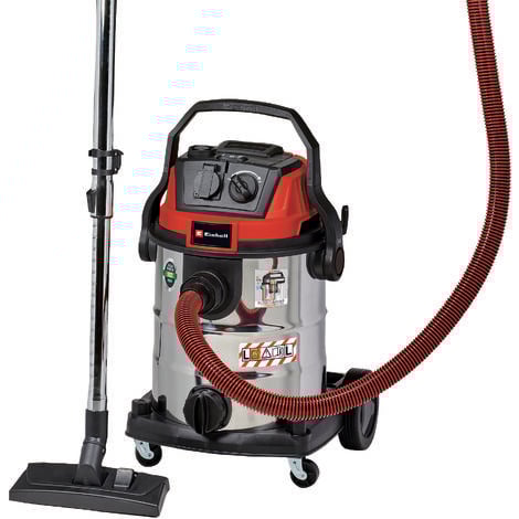 Einhell Nass-Trockensauger TE-VC 2025 SACL (Staubschutzkl. L, für Staubpartikel mit AGW-Werten 1 mg/m³, 25l-Edelstahltank, Filterreinigung, Gerätesteckdose, inkl. Düsen u. Filter)