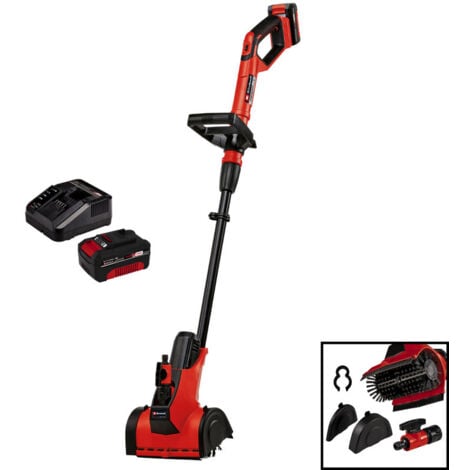Einhell Nettoyeur multi-surface sans fil PICOBELLA - Kit Power X-Change (18 V, avec une brosse MEDIUM adaptée au nettoyage des surfaces en pierre) Livré avec Batterie 3,0 ah et Chargeur