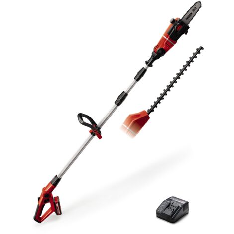 Einhell Outil multifonctions 2en1 sans fil GE-HC 18 Li T Kit PXC (18 V, ébrancheur : 200 mm, taille-haies : 400 mm) Livré avec Batterie 3,0Ah et Chargeur