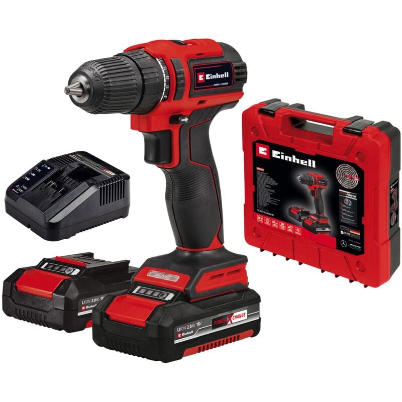 Perceuse Visseuse sans fil te-cd 18/40 Li bl (2x2,0 Ah) Power X-Change (Li-Ion, 18 v, Couple 40 Nm, moteur sans charbon) Livré avec 2 Batteries 2,0Ah