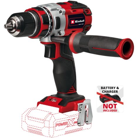 Einhell Perceuse Visseuse sans fil TE-CD 18 Li Brushless - Solo “Power X-Change (18 V, 2 vitesses, Couple : 60 Nm, 20 positions) Livré sans Batterie ni Chargeur