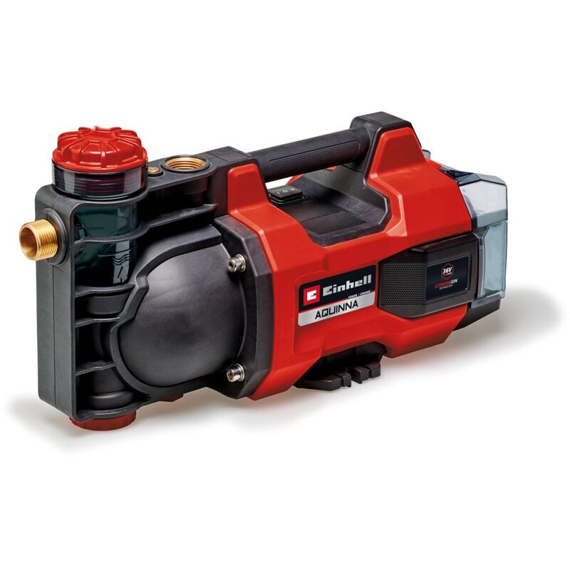 Einhell - Pompe d'arrosage sans fil aquinna 36/34 Solo Power X-Change (36V, Débit max. 3,400 L/h, Pression 3,7bar, mode eco et boost) Livré sans