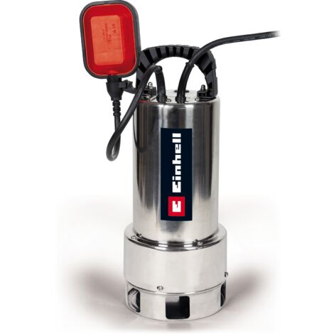 Einhell Pompe d’évacuation pour eaux chargées GC-DP 9035 N (900 W, Câble d‘Alimentation 10 m, Corps en INOX, Poignée de Transport)