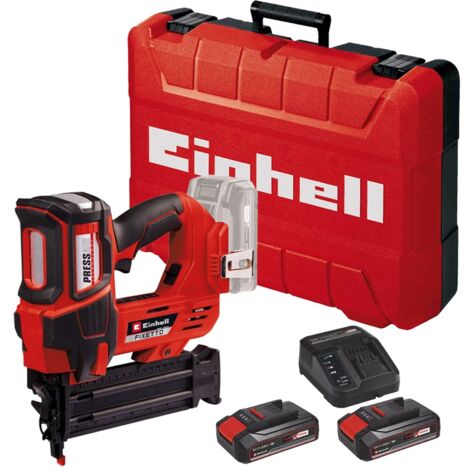 Einhell Power X-Change 18v Cordless Nailer Nail Gun + x2 2.5AH Kit + Case