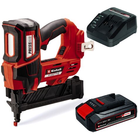 Einhell Power X-Change 18v Cordless Stapler Gun FIXETTO 18/38 S + 2.5AH Kit