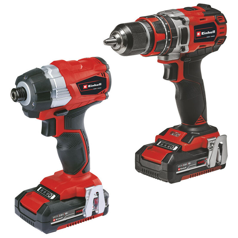 Power X-Change 18V Professional Brushless Combi Drill And Impact Driver Twin Pack Power Tool Kit - Einhell