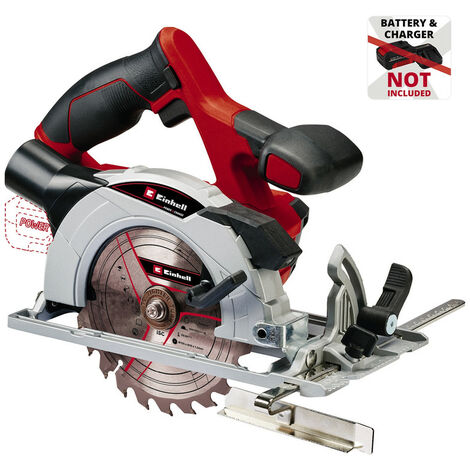 Einhell Power X-Change Cordless Circular Saw - 150mm Blade Width - LED Light & Dust Extraction - Body Only - TE-CS 18/150 Li Solo