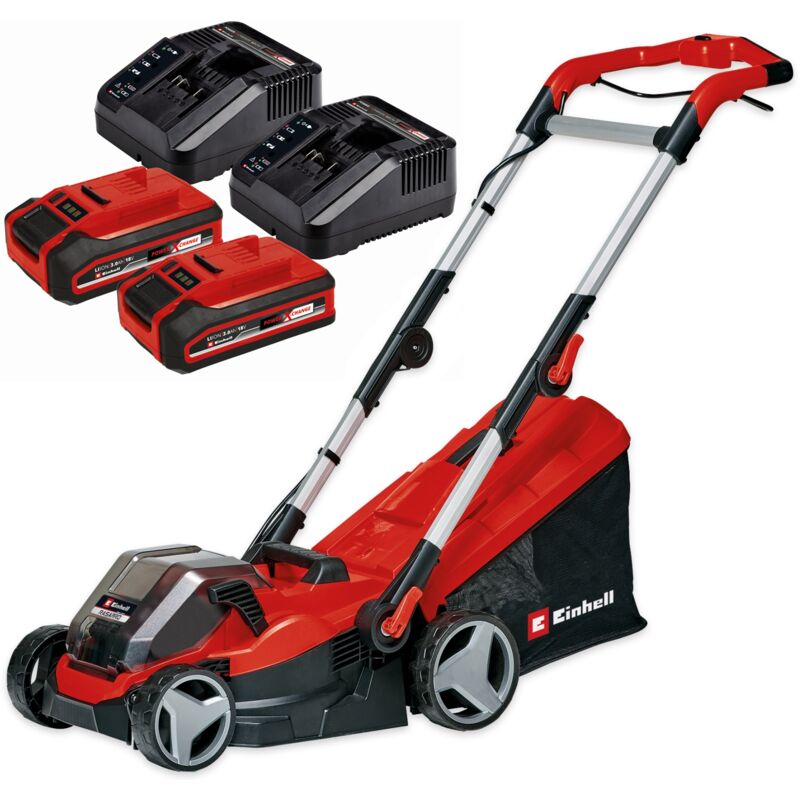 Einhell - Twin 18v / 36v Cordless Lawnmower 34cm Cut rasarro 36/34 pxc - 2x 3.0Ah