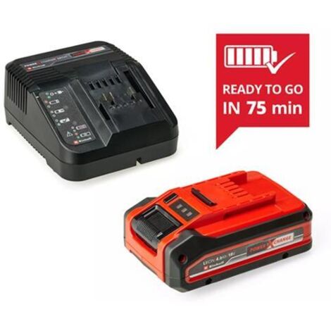 Einhell Power X-Change Kit Batería 18 V 4000 mAh Negro Rojo
