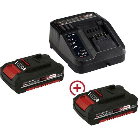 Einhell Power X-Change PXC Starter Kit 18V 2Ah + Gratis 2Ah Akku 4326401 Batterie pour outil et chargeur 2 Ah Li-Ion