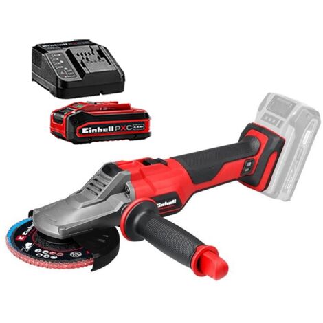 Einhell Professional 18v Flat Head Angle Grinder 125mm TP-AG 18/125 + 4AH Kit