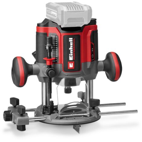 Einhell Professional Akku-Oberfräse TP-RO 18/55 Li BL - Solo Power X-Change (18 V, Hubhöhe 55 mm, Brushless, inkl. Parallelanschlag, Werkzeug, ohne Akku & Ladegerät)