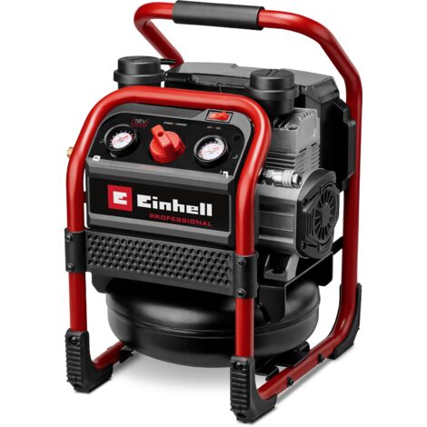 Einhell Professional Compresseur Silencieux SILENZZO 18/160 Solo Power X-Change (18V, Max. 8 bar, Cuve 6L, 160 L/m, 80dB) Livré sans Batterie ni Chargeur