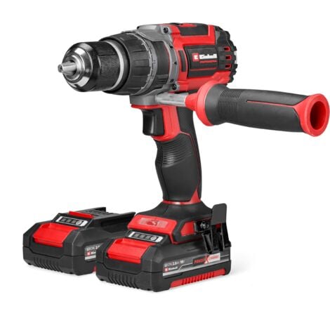 Einhell Professional Perceuse Visseuse à percussion sans fil TP-CD 18/70 Li-i BL (2x2,0Ah) Power X-Change (18 V, moteur Brushless, Couple 70 Nm) Livré avec 2 Batteries 2,0 Ah et un Chargeur