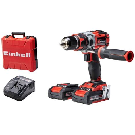 Einhell Professional TE-CD 18 Li-i BL (2x2,0Ah) 2 rapporti-Trapano avvitatore a percussione a batteria incl. seconda ba