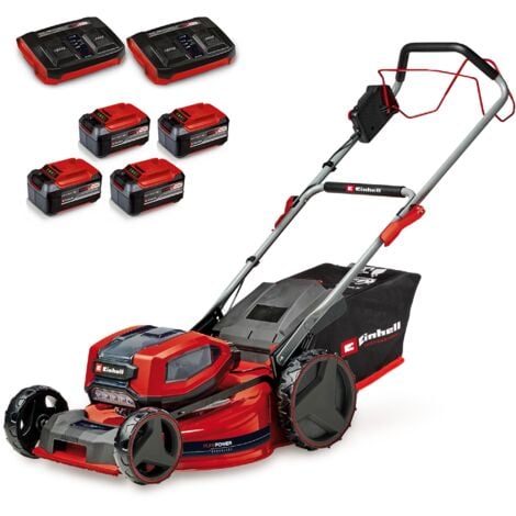 Einhell Professional Tondeuse à gazon sans fil GP-CM 36/52 S Li BL (4x5,2Ah) Power X-Change (36V, moteur brushless, Coupe à 52cm) Livré avec 4 Batteries 5,2 Ah et 2 Chargeurs doubles