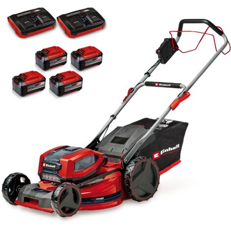 Einhell Professional Tondeuse à gazon sans fil GP-CM 36/52 S Li BL (4x5,2Ah) PXC (36V, Brushless, Mulching, Coupe à 52cm) Livré avec 4 Batteries 5,2 Ah et 2 Chargeurs doubles