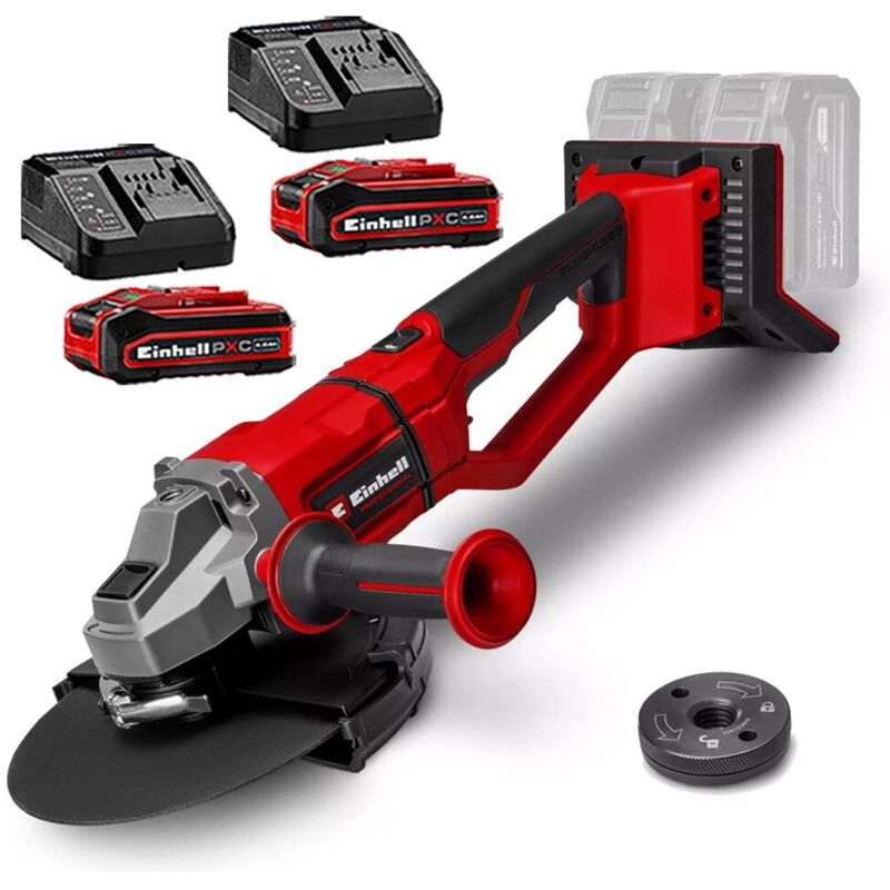 Einhell Professional Twin 18v 36v 230mm 9"" Angle Grinder AXXIO - 2x4ah PLUS Bat