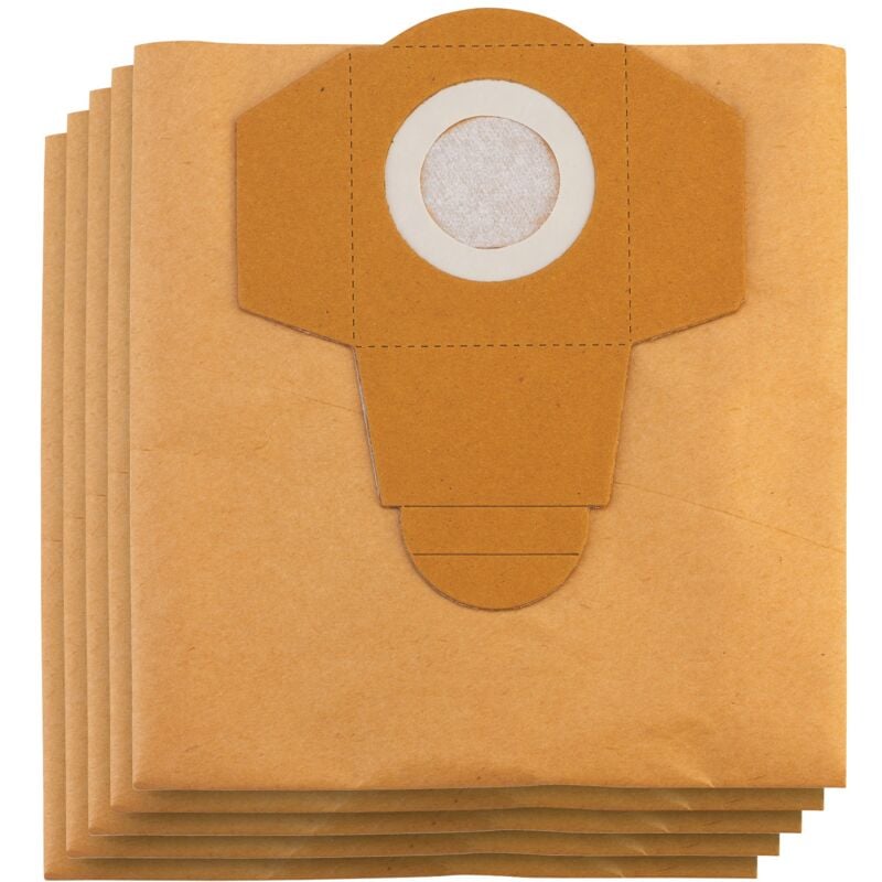 5 Sacs de rechange pour aspirateur 40 litres (compatible avec les aspirateurs eau et poussière de 40 litres) - Einhell