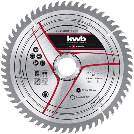 EINHELL Sägeblatt für Kapp- und Gehrungssäge - 60 Zähne - 216 x 30mm